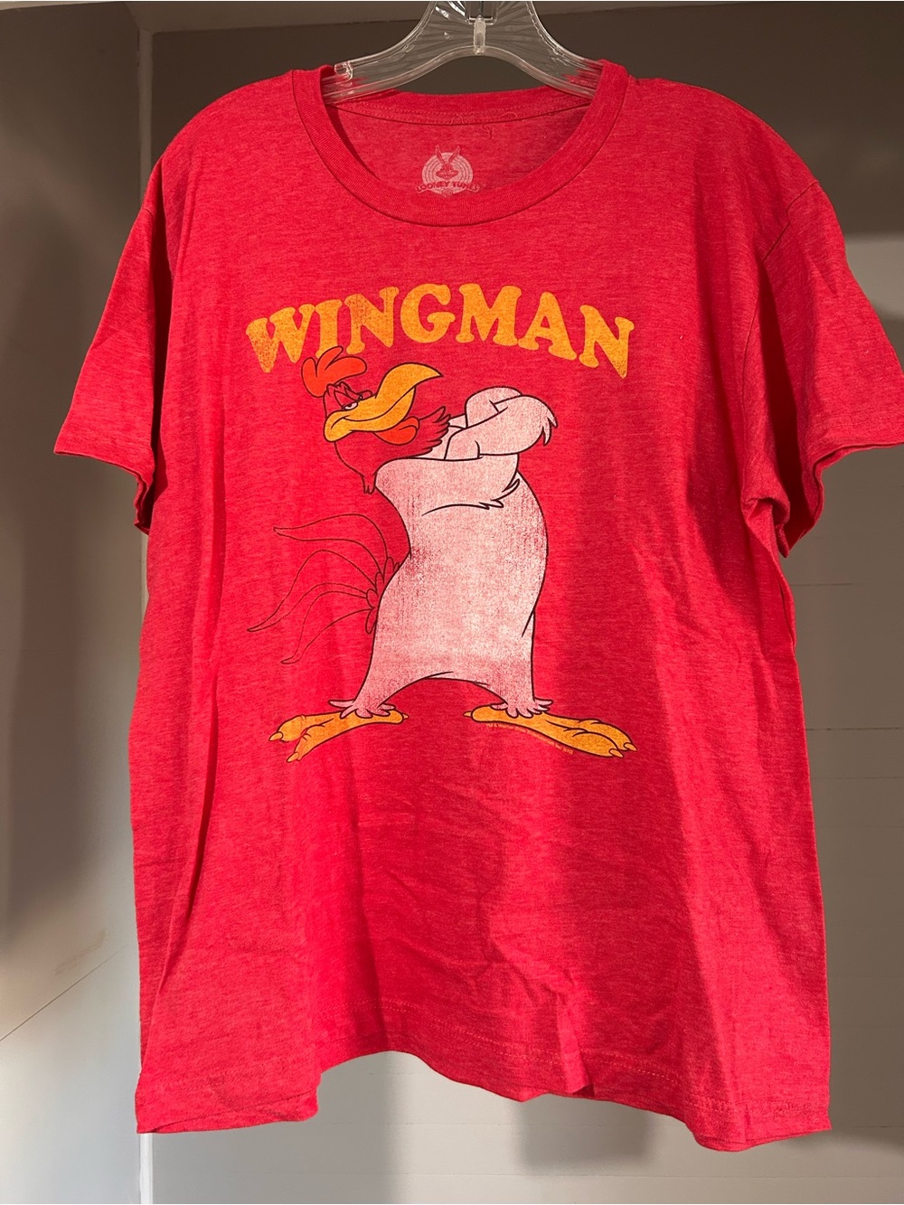 Warner Bros. Red 'Wingman' Graphic Tee with Rooster